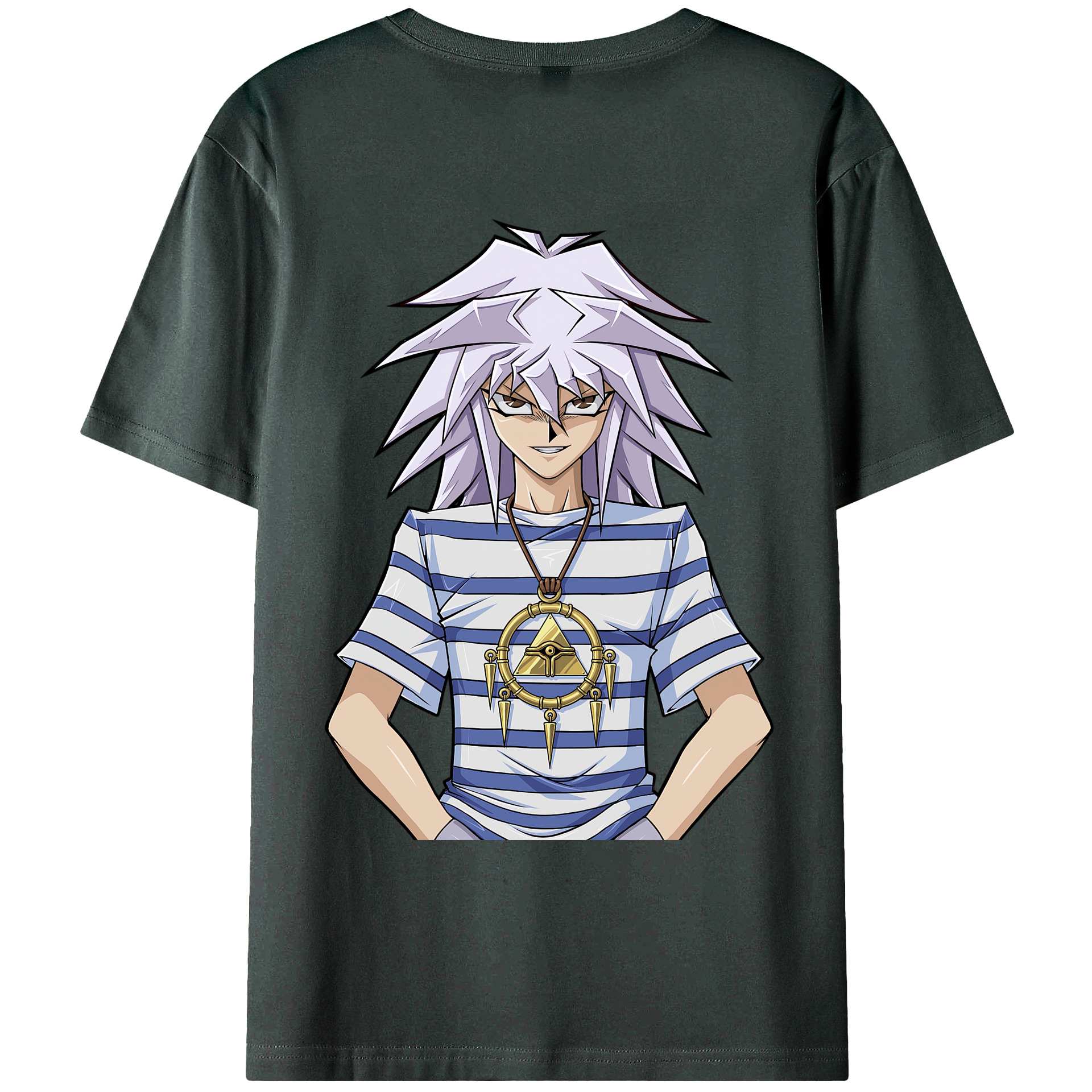 （画像用） 遊☆戯☆王 Yu-Gi-Oh! 綿100％ メンズ半袖Tシャツ（バックプリント） 通気性
